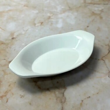 Dynasty Melamine Italy Designed 8 Inch Oval Dish- White