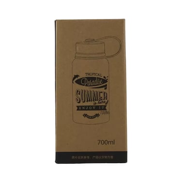 Borosilicate Glass Water Bottle With Soft Black Cover And Easy Carry Handle- 700ml