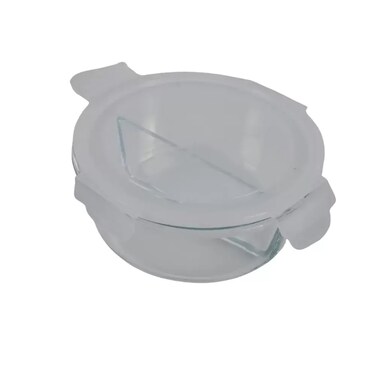 Round Glass Food Container Heat Resistant High Borosilicate Glass with Lid-880ml