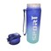 Durable Silicone Unbreakable Sports Water Bottle with Straw- Blue