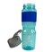 BPA Free Leak Proof Clear Transparent Water Bottle With Straw And Ice Tube 700ml- Blue