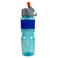 BPA Free Leak Proof Clear Transparent Water Bottle With Straw And Ice Tube 700ml- Blue