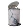 Suremiao White Marble Design Plastic Trash Can With Pedal- White