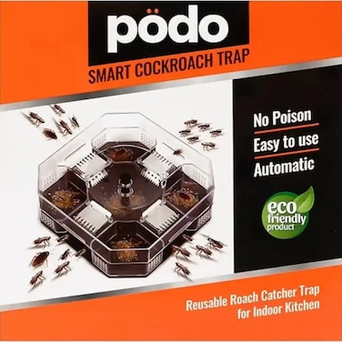 Podo Smart Cockroach Trap, Mini Automatic Cockroach Catcher, One Way Movable Door Design
