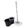 Elegant Effortless Cleaning Spin Mop And Bucket Set For Floor Cleaning- Black