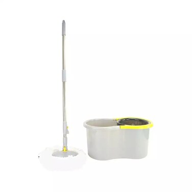 Elegant Spin 360 Degree Rotating Mop And Spin Bucket Set- Grey Color