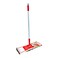 Kovar Microfiber Dust And Floor Cleaning Flat Mop With Stainless Steel Handle- Red