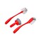 Kovar 3 Pieces Kitchen Cleaning Dishwashing Brush And Scrubber Set- Red