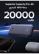 20000 mAh Power Bank 2Type C+1 USB A 30W Battery black