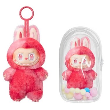 Labubu Keychain Collectible Toy Art 17cm Fun Plush Toy Vinyl Love &ndash; Single