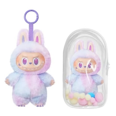 Labubu Keychain Collectible Toy Art 17cm Fun Plush Toy Vinyl Luck &ndash; Single