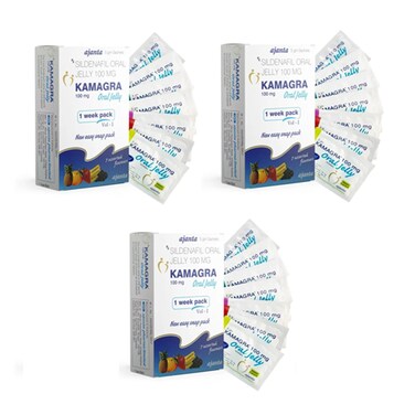 Pack Of 3 Kamagra Oral Jelly Week Pack 21X5Gm Sachets 3-PACK (100Mg)