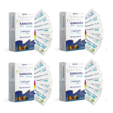 Pack Of 4 Kamagra Oral Jelly Week Pack 28X5Gm Sachets 4-PACK (100Mg)