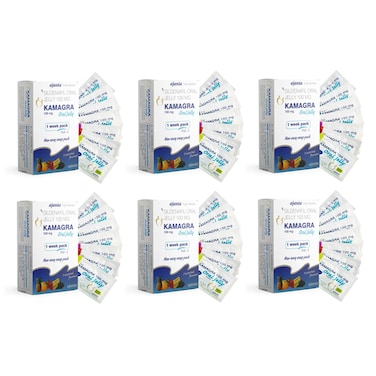 Pack Of 6 Kamagra Oral Jelly Week Pack 42X5Gm Sachets 6-PACK (100Mg)