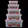 Plastic Food Grade Food Storage Box Food Containers In Different Sizes- 5Pcs
