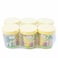 6Pcs Sunpet Plastic Round Food Container Transparent 250Ml With Yellow Cover