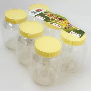 Sunpet Multipurpose Medium Size Top Yellow Plastic Medium Food Storage Container- 6X750Ml