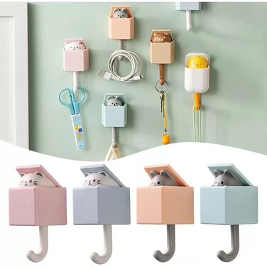 Creative Cute Hook Key Holder- Multicolor