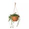 Hanging Planter Basket Indoor Outdoor Plastic Plant Flower Hanging Pots Garden Decor For Balcony Garden, Brown