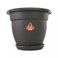 Plastic Pot For Indoor And Outdoor Plants With Tray, Dahlia Planter For Balcony Or Garden Decoration Black- 9 Inch
