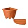 Plastics Flower Pot Corner Shelf Planter With Tray For Indoor Outdoor Use, Brown