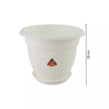 Plastic Plants Pot Container Indoor And Outdoor Plant Holder With Tray, Dahlia Planter For Balcony, Garden, Home