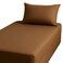 Kovar Single Fitted Bed Sheet Set 120X200Cm With Pillow Cover 50X75Cm Brown