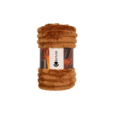 Kovar Soft Warm And Lightweight Plain Fleece Blanket 200X220Cm Brown