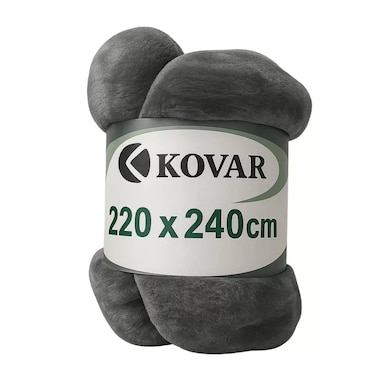 Kovar Comfy Double Size Super Soft Blanket 220X240Cm Gray