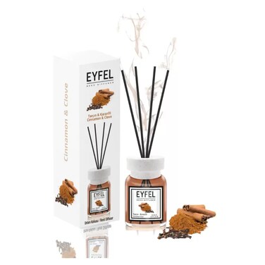 Eyfel Reed Diffuser Cinnamon And Clove Perfume Aroma Home Fragrance- 120Ml