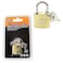World Ball 20Mm Security Padlock With 3 Keys- Golden