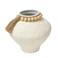 Ceramic Modern Vintage Faux Peony Flower Vase- Ivory