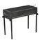 Portable Japanese Bbq Double Layer Structure Foldable Charcoal Bbq With Stand Tl-670- Black