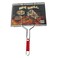 Folding Hand Held Portable Bbq Grill Net, Stainless Steel Grill With Removable Wooden Handle- Black