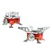 Kovar Portable Red Camping Gas Stove, Foldable And Lightweight Butane Burner With Convenient Piezo Ignition