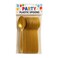 Heavy Duty 10Cm Plastic Mini Disposable Spoon 24Pcs- Golden Pack Of 3