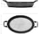 BLACKSTONE Cast Iron Skillet Compatible with Gas, Induction, Oven and Grill, Mini Oval Pan BC14129 18CM