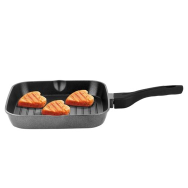 ORANGE Square Non-Stick Grill Pan 22cm