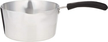 Raj Aluminum Saucepan with Handle KMP00L, Tea Pan Rice Pan Sauce Pan Milk Pan Coffee Pan-18.5CM-(Large)