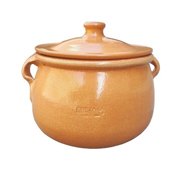 CORZANA Clay Cooking Pot with Lid 22.5cm- Made in Spain