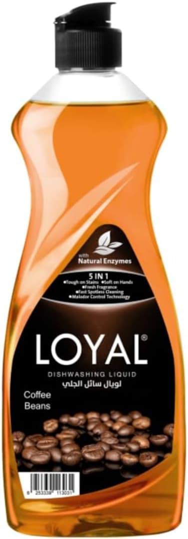 Loyal 5-in-1 Dishwashing Liquid 700ml- Coffee Beans, Tough on Stains, Malodor Control Technology