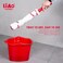 Liao Microfiber mop head metal handle Self-lock function 130cm-Red&amp;White