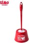 Liao Toilet Brush- D130034 Bristle Deep Cleaning Toilet Bowl Brushes for Toilet Bathroom Cleaning Red
