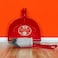 Perfect Home Plastic Dustpan And Brush 34cm-Red