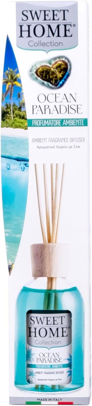 Sweet Home Ambient Fragrance Reed Diffuser Ocean Paradise - 100ml Fresh and Invigorating Aroma