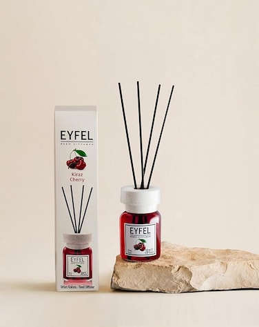 Eyfel Reed Diffuser for Home Cherry Reed Diffuser Set 4.00 fl oz Oil Diffuser Sticks Bathroom Diffuser