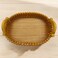 AKDC Wooden Oval Tray Bamboo Serving Trays with Handles Lightweight 36cmX27cmX7cm (Medium)