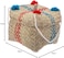 AKDC Rattan Bag W/Cover 15Cm X 18Cm X 14Cm Beige