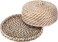AKDC Round Rattan Tray 31Cm X 31Cm X 12Cm Honey Brown