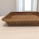 AKDC Wire Rectangle Tray Organizer for Home Bathroom Table Decoration-40cmX30cmX6cm-(Beige)